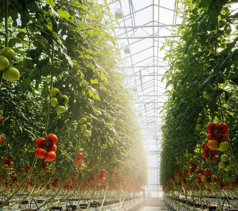 Greenhouse-grown tomato varieties in Canada like Trust F1 and Campari