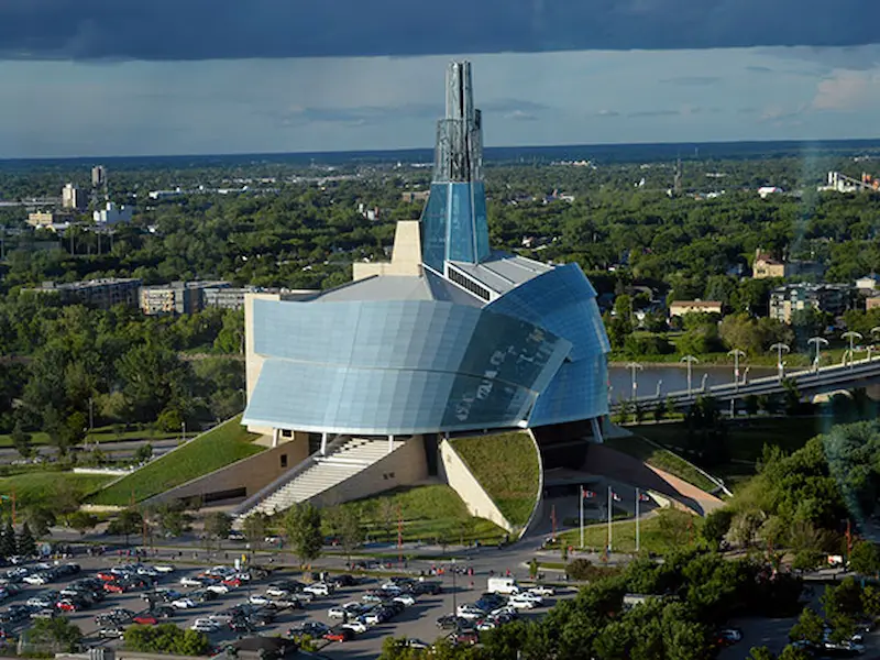 Canadian Museum for Human Rights landmark building in Winnipeg, Manitoba